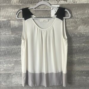 LOFT Women's Black and Gray Sleeveless Top